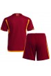 AS Roma Babyklær Hjemme Fotballdrakt til barn 2023-24 Korte ermer (+ Korte bukser)